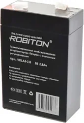 Аккумулятор для ибп Robiton VRLA6-2.8 Ач Аккумулятор для ибп Robiton VRLA6-2.8 Ач