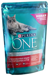 Purina ONE Для стерилизованных кошек и котов с высоким содержанием Лосося и пшеницы (0.2 кг)