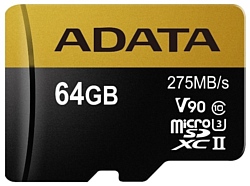 ADATA Premier ONE microSDXC UHS-II U3 Class 10 64GB