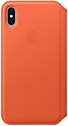 Apple Leather Folio для iPhone XS Max (теплый закат)