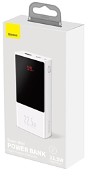 Baseus Super mini digital Display power bank 20000mAh 22.5W Белый (PPMN-B02)