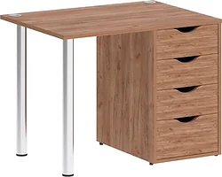 Стол для работы Riva Home Office VR.SP-3-98.4 Silver (янтарный дуб)