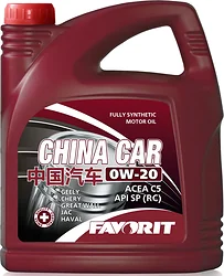 Моторное масло Favorit China Car 0W-20 SP 5л
