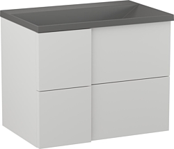 Тумба под умывальник Lauter Nelli 70 (бело-серый п/мат/бетон)
