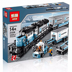 Lepin Creator 21006 Товарный поезд Майорск аналог Lego 10219