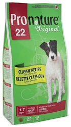 ProNature (18 кг) 22 Classic Recipe Lamb & Rice Formula для взрослых собак всех пород