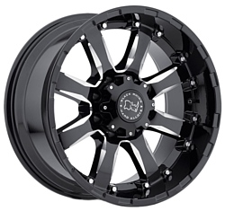 Black Rhino Sierra 9x20/5x127 D78.1 ET-12 Gloss Black