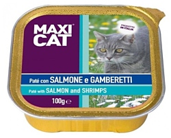 MaxiCat (0.1 кг) 1 шт. Паштет с лососем и креветками