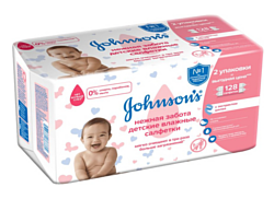 Johnson's Baby Нежная забота 128 штук