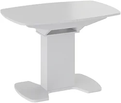 Кухонный стол Трия Портофино СМ(ТД)-105.01.11(1) (белый глянец/стекло белое) Кухонный стол Трия Портофино СМ(ТД)-105.01.11(1) (белый глянец/стекло белое)
