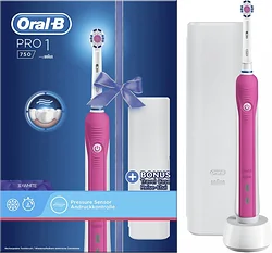 Зубная щетка Oral-B Pro 1 750 3D White D16.513.1UX (розовый) Зубная щетка Oral-B Pro 1 750 3D White D16.513.1UX (розовый)