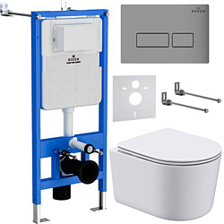 Унитаз Roxen Simple Compact в комплекте с инсталляцией StounFix Slim 6 в 1 943570 (кнопка: хром матовый) Унитаз Roxen Simple Compact в комплекте с инсталляцией StounFix Slim 6 в 1 943570 (кнопка: хром матовый)