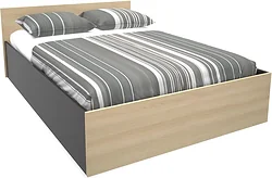 Кровать МДК КР12 140x200/700x1452x2032 (венге/дуб млечный) Кровать МДК КР12 140x200/700x1452x2032 (венге/дуб млечный)