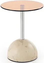 Журнальный столик Halmar Ariana (бежевый мрамор/коричневый)