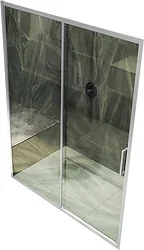 Душевая дверь MaybahGlass 195x150 MGD-1277-5 (бесцветное стекло/хром матовый)