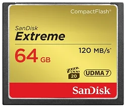 Карта памяти Sandisk Extreme CompactFlash 120MB/s 64GB