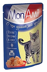 MonAmi (0.085 кг) 26 шт. Кусочки в соусе для кошек Цыпленок