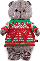 BUDI BASA Collection Басик в свитере с елками Ks19-189 (19 см)