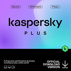 Kaspersky Plus (3 устройства, 1 год, ключ продукта)