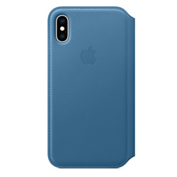 Apple Leather Folio для iPhone XS Cape Cod Blue