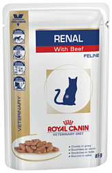 Royal Canin (0.085 кг) 12 шт. Renal с говядиной (пауч)