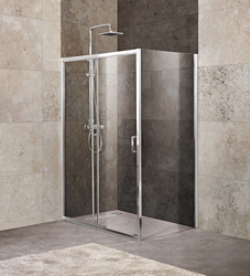 Душевой уголок BelBagno UNIQUE-AH-1-110/125-90-C-Cr (прозрачное стекло)
