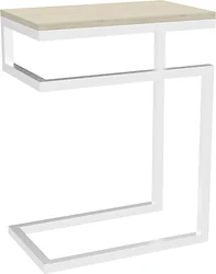 Приставной столик TMB Loft Хидсон 2 Дуб 500x300 (скандинавский бук/белый)