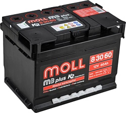 Автомобильный аккумулятор MOLL M3 plus K2 83060 (60Ah)