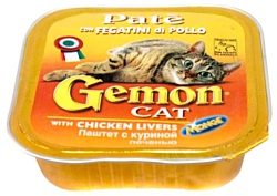 Gemon (0.1 кг) 1 шт. Паштет с куриной печенью для взрослых кошек