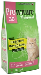 ProNature (20 кг) 30 Classic Recipe Chicken Formula для котят в период роста