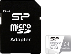 Silicon Power Superior microSDXC SP064GBSTXDA2V20SP 64GB (с адаптером)