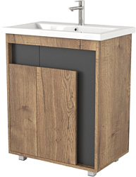 Тумба под умывальник Дабер 015 70 Т15.7.0.22 (дуб галифакс/серый)