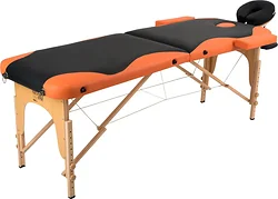 Массажный стол складной Atlas Sport складной 2-с деревянный 70 см (черно-оранжевый) Массажный стол складной Atlas Sport складной 2-с деревянный 70 см (черно-оранжевый)