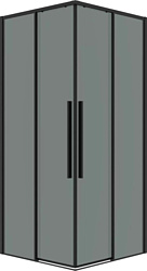 Душевой уголок Grossman Galaxy 100x90x195 300.K33.01.1090.21.10 (черный матовый/тонированное стекло)