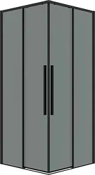 Душевой уголок Grossman Galaxy 100x90x195 300.K33.01.1090.21.10 (черный матовый/тонированное стекло)
