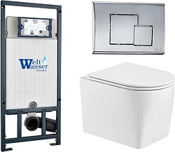 Унитаз WeltWasser Marberg 507 + Nesenbach 004 GL-WT + Mar 507 SE-CR