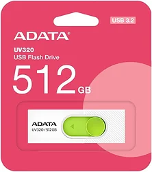 USB Flash Drive ADATA UV320 512GB (белый/зеленый)