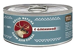 Solid Natura (0.1 кг) Фаршевое консервированное питание с олениной