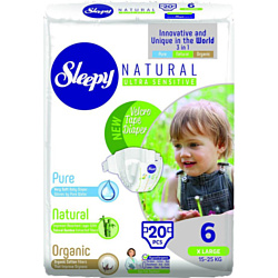 Sleepy Natural 6 Extra Large (15-25 кг) 20 шт