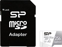 Silicon Power Superior microSDXC SP256GBSTXDA2V20SP 256GB (с адаптером)