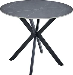 Кухонный стол Signal TALIA 90 (эффект серого мрамора/черный)