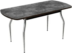 Кухонный стол ВВР ЛДСП Раздвижной (камень темный/изогнутое)
