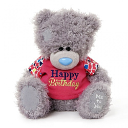 Me To You Мишка Teddy в красной майке Happy Birthday (20 см) (G01W3551)