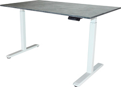 ErgoSmart Electric Desk (бетон чикаго светло-серый/белый)