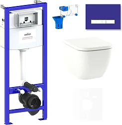 Унитаз Lavinia Boho Relfix One Compacto 7 в 1 75110088 (фиолетовый стекло)