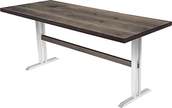 Кухонный стол Buro7 Двутавр 180 (классика, дуб мореный/белый)