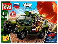 Конструктор Город мастеров Lada 4x4 на парашюте 7280-CY