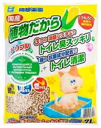 Наполнитель Japan Premium Pet Растительный с луговыми травами 7л