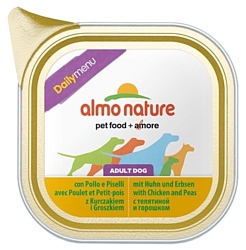 Almo Nature DailyMenu Bio Pate Adult Dog Chicken with Peas (0.1 кг) 12 шт.
