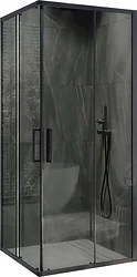 Душевой уголок MaybahGlass MGY-1328-6 (графит стекло/черный)